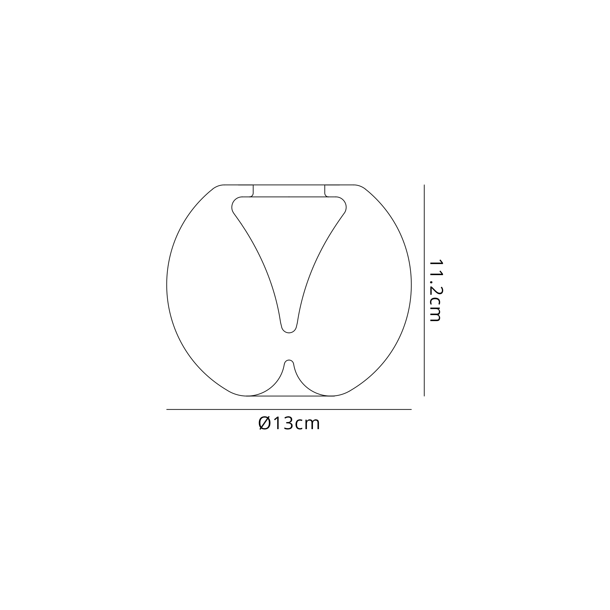 M8939  Andromeda 13cm Round (A) Glass Shade, Chrome With Inner Frosted Funnel